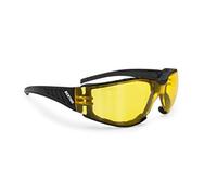 Bertoni Occhiali da Moto Antivento Avvolgenti con Lente Infrangibile Antiappannante - Spugna Antivento Removibile - AF149A