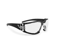 Bertoni Occhiali da Moto Antivento Avvolgenti con Lente Infrangibile Antiappannante - Spugna Antivento Removibile - AF149B