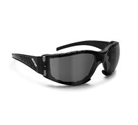 Bertoni Occhiali da Moto Antivento Avvolgenti con Lente Infrangibile Antiappannante - Spugna Antivento Removibile - AF149C