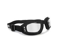 Bertoni Occhiali Fotocromatici da Moto e Sport Estremi - Elastico Regolabile - Ventilati - mod. 112 Telaio Nero Opaco (Lente Fotocromatica)
