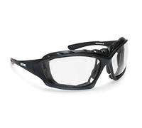 Bertoni Occhiali Fotocromatici Sportivi Antivento Avvolgenti per Moto Sci Skydiving Sport Estremi - Aste ed Elastico intercambiabili (Lenti Fotocromatiche)