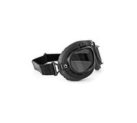 BERTONI Occhiali Moto Vintage AF195C Nero Opaco Lente fumo Antiappannante Antifog - Maschera Moto da Aviatore per Harley e Chopper