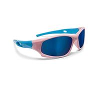 Bertoni Occhiali Sportivi Bambino Polarizzati Antiriflesso 100% Protezione UV - Unisex Flessibili e Ultraleggeri - Kid by (Rosa/Azzurro)