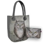 Bertoni Set di borse per cosmetici, borsa a tracolla, borsa a tracolla, borsa a mano, in feltro, poliestere, 45 x 35 x 5 cm, 24 x 15 cm, Eleonora