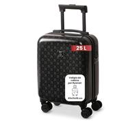 BERTOO Torino Bagaglio a mano 25 L nero - Valigia rigida sottosedile 45x31x18 cm in ABS+PC con lucchetto TSA e 4 ruote girevoli