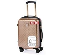 BERTOO Torino Bagaglio a mano Oro - Trolley da cabina 55x37x20 cm | Valigia rigida con lucchetto TSA ed espandibile
