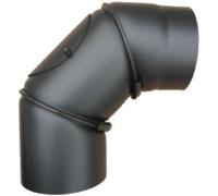 Bertrams Curva per canna fumaria Bertrams con sportello di pulizia regolabile 0°-90° / senotherm® UHT-HYDRO nero