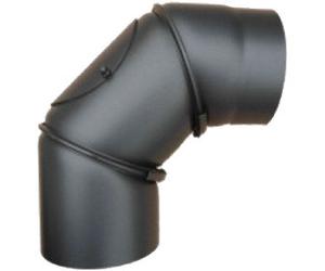 Bertrams Curva per canna fumaria Bertrams con sportello di pulizia regolabile 0°-90° / senotherm® UHT-HYDRO grigio fuso