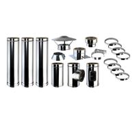 Bertrams Pacchetto base Bertrams 1-150 / camino in acciaio inox