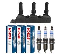 Beru By Elettrico Bobina + 3x Bosch Candela per Opel Corsa C F08 F68