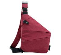 BERULL 2024 New A Borsa Da Viaggio Antifurto Borsa A Tracolla Sottile Borsa Da Viaggio A Tracolla Con Tracolla Regolabile Per Viaggi Casual,Rosso,Left