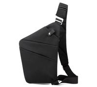 BERULL Borse a tracolla a tracolla Borse a tracolla personali sottili anti-ladro Borsa a mano impermeabile Zaino per viaggi in campeggio,Nero,Right
