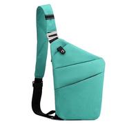 BERULL Borse a tracolla a tracolla Borse a tracolla personali sottili anti-ladro Borsa a mano impermeabile Zaino per viaggi in campeggio,Verde,Left