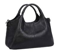 BERULL Borse Da Donna in Vera Pelle Borsa A Tracolla Casual Di Grande Capacità Borse A Tracolla Hobo,Nero,One Size