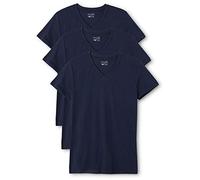 berydale BD158 Maglietta con Scollo a V, Blu (Scuro), L (Pacco da 3) Donna