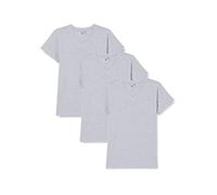 berydale BD158 Maglietta con Scollo a V, Grigio, M (Pacco da 3) Donna
