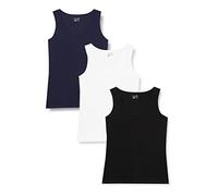 Berydale Canottiera senza maniche, Donna, Nero/bianco/blu scuro (confezione da 3), S