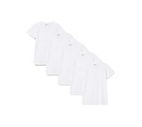 Berydale Maglietta Donna con scollo rotondo, Bianco (confezione da 5), S