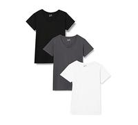 Berydale BD157 T-Shirt, Nero/Antracite/Bianco (Confezione da 3 Pezzi), 2XL (Pacco da 3) Donna