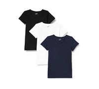 Berydale BD157 T-Shirt, Nero/Blu Scuro/Bianco (Confezione da 3 Pezzi), XS (Pacco da 3) Donna