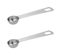 BERYLER 2 cucchiai dosatori singoli da 1/2 cucchiaino (2,5 ml | 2,5 cc), in acciaio inox, misurini in metallo