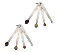 BERYLER Set di 2 mini cucchiai dosatori, cucchiaini piccoli in acciaio inox per cucinare e cuocere, adatti per piccole quantità di ingredienti e spezie secchi o liquidi (1/8, 1/16, 1/32, 1/64