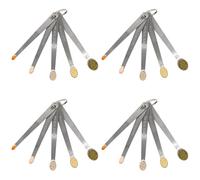 BERYLER Set di 4 mini cucchiai in acciaio inox molto resistenti per cucinare e pasticceria, adatti per una piccola quantità di ingredienti secchi o liquidi e spezie