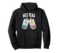 Bes Teas Gioco di Parole Bubble Tea Kawaii Felpa con Cappuccio