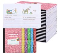 BESARME 24 Pack Primary Composition Notebook Bulk, K-2 Writing Journal Notebooks for Drawing and Story Practice, 9-3/4" x 7-1/2" Half Blank Books School Supplies for Classrooms
