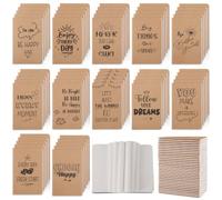 BESARME A6 Pocket Notebook, Blank Pages, Kraft Cover Journal