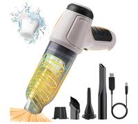 BesBet Aspirapolvere Piccolo Potente, Soffia, Succhia, Pompa 3 in 1 Vacu Aspirapolvere Alta Sicurezza Aspirapolvere Portatile, può Pulire Tastiere,Divani,Tappeti,White