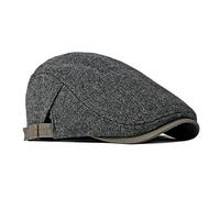 besbomig Berretto Piatto Coppola Uomo Invernale Flat cap - Vintage Berretto Cappello Tweed cap Gatsby Ivy Irish Hat Berretti Regolabile 55-60CM Cappello da Basco