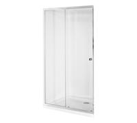 Besco Duo Slide porta doccia 120 cm scorrevole cromo lucida/vetro trasparente DDS-120