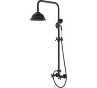 Besco Retro set doccia a parete con soffione nero BP-R-CZ