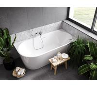 Besco Zoya vasca da bagno a parete 150x75 cm rettangolare bianco #WAS-150-ZPG