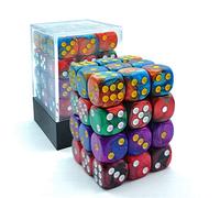 Bescon D6 12mm 36pcs Set, 12mm Six Sided Die (36) Block of Dice, Assorted Gemini Colors of Jungle