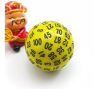 Bescon - Dadi poliedrici a 100 lati, dado D100, 100 lati cubo, D100 gioco dadi, 100 lati cubo di colore giallo