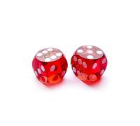 Bescon Dice Professional Small Precision Dice 12.7mm (1/2 inch) with Random Serial Number, Mini Precision Cut Dice 12.7MM Gem Red