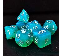 Bescon Moonstone Dice Set Turquoise, Bescon Polyhedral RPG Dice Set Moonstone Effect