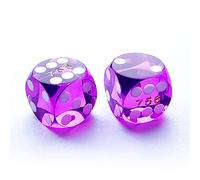 Bescon Professional Precision Dice Round Corner 5/8" (16mm) with Random Serial Number, Precision Cut Dice 16MM Gem Purple, 2pcs Set