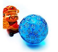 Bescon Translucent Blue Polyhedral Dice 100 Sides, D100 dice, 100 Sided Cube, Transparent D100 Game Dice