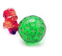 Bescon Translucent Green Polyhedral Dice 100 Sides, D100 dice, 100 Sided Cube, Transparent D100 Game Dice