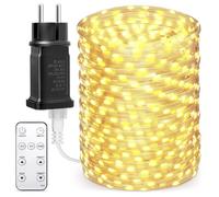BESCOST Catena Luminosa Esterno 30 Metri 300 led,Luci Natale Esterno Stringa Luci Led Impermeabile IP44 Lucine Led Decorative 8 Modalità Luci Esterni per Albero Natale Giardino Festa Bianco Caldo