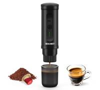 BESCOST Macchina Caffè Portatile 20 Bar, Auto-Riscaldamento 3 Min, Batteria 9600mAh USB-C, Compatibile con Capsule NS e Caffè Macinato,Libertà di Espresso Ovunque Campeggio Auto Camper Barca Ufficio