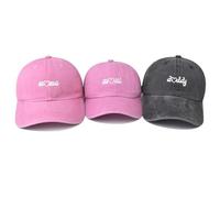 Besforta Cappello Ricamato Divertente Mama Daddy Mini Genitore-Figlio, Set di 3 Cappellini da Baseball Coordinati per la Famiglia Regolabili
