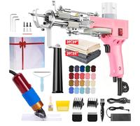 BESGEER Rug Tufting Gun Set with Trimmer, Tufting Machine Cut and Loop Starter Kit, kit di rifinitura per tappeti con pistola per trapuntatura, pistola per tappeti per taglio ad anello (Nero)