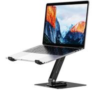 BESIGN LS12 Supporto per laptop con base girevole a 360, supporto ergonomico regolabile, compatibile con laptop da 10 a 14" (nero)