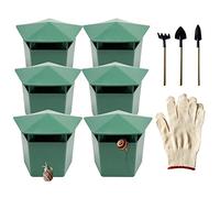 Beslands Trappola di lumache e lumache, 6 Pezzi 3,9"* 2,4" * 2,8", rispettosi dell'ambiente per catturanti lumache,Un Paio di Guanti,Utensili per Scavare