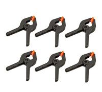 BESLIME Morsetti a molla - Morsetti a Molla in Nylon Mini Clip per Foto da Sfondo per Studi, Lavorazione di Legno di Fai Da Te, Lavorazione del Legno con estremità Arancione Morsetto,6pcs
