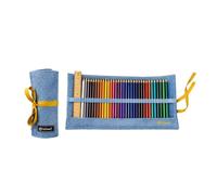 beSMART Astuccio Roller Vuoto in Jeans - Porta Pastelli e Matite - Capienza 36 Pezzi - Astuccio Arrotolabile per Scuola, Arte e Disegno (Light Jeans)